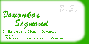 domonkos sigmond business card